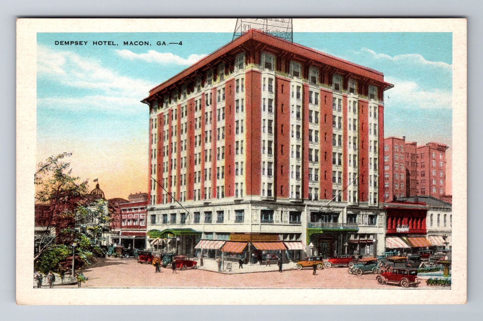 Macon GA-Georgia, Dempsey Hotel, Advertising, Vintage Souvenir Postcard