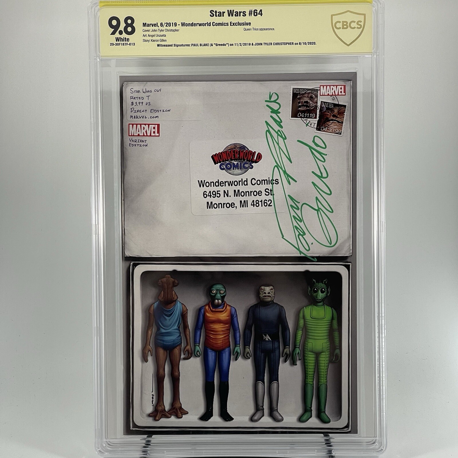 Star Wars #64 CBCS 9.8 SS Paul Blake & JTC - Wonderworld Figure Variant -Not CGC Star Wars #64 CBCS 9.8 SS Paul Blake & JTC - Wonderworld Figure Variant -Not CGC