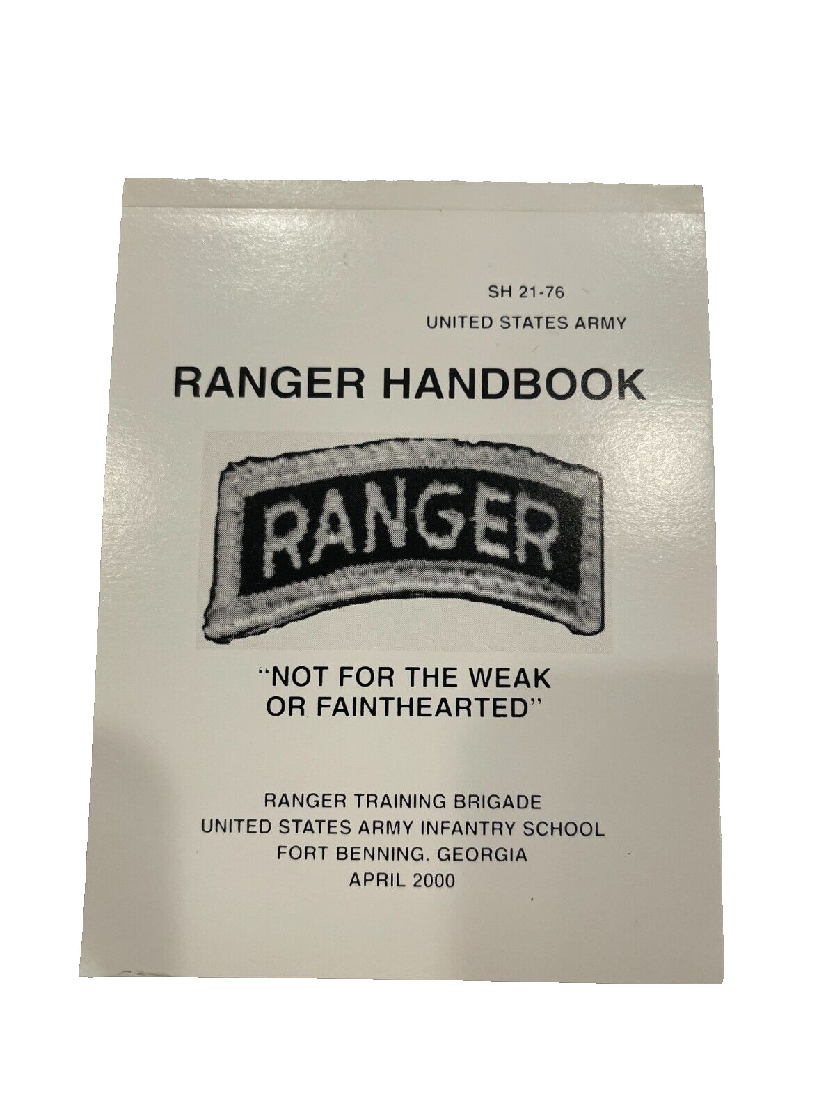 Official US Ranger Handbook Army Book Military Training Manual Guide SH 21-76