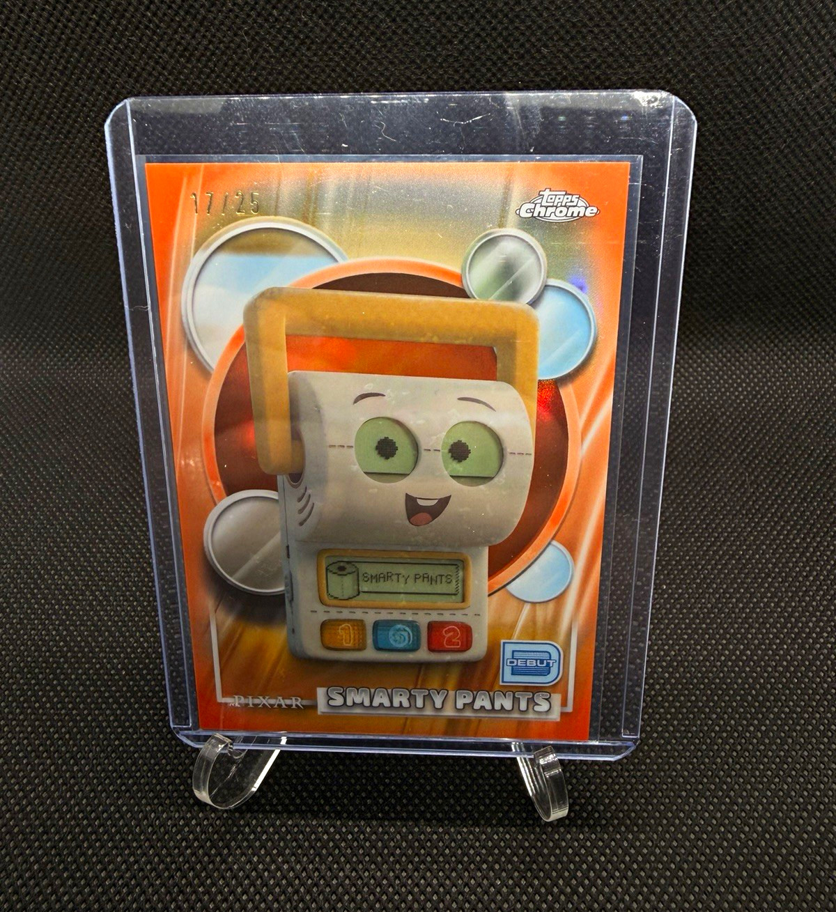 Topps 2026 Topps Chrome Pixar Disney Smarty Pants #198 Orange Refractor /25