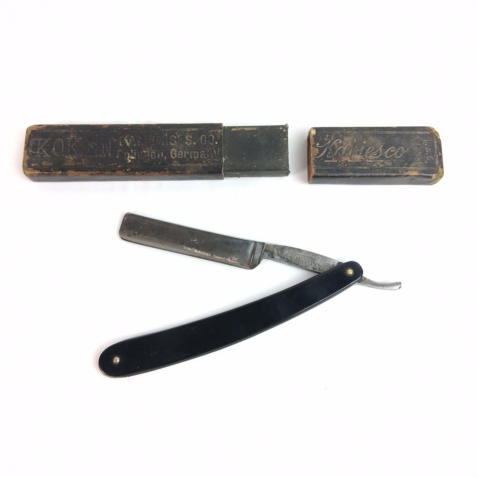 Vintage Rob Klaas Straight Razor 1405 5/8 Prussia With Koken Box Vintage Rob Klaas Straight Razor 1405 5/8 Prussia With Koken Box