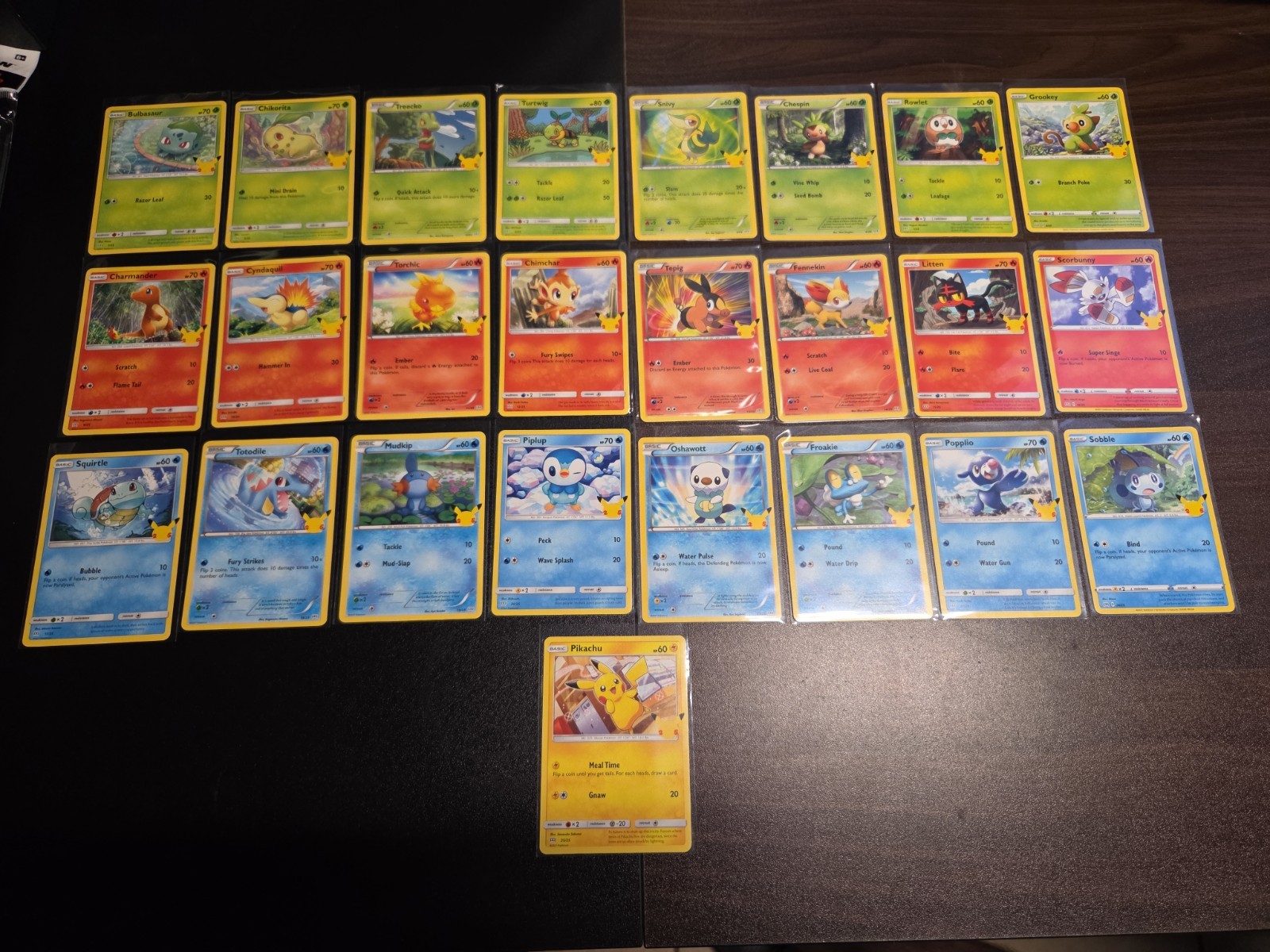 2021 McDonald's Pokemon Celebrations 25th Anniversary Complete Set (non-holos)