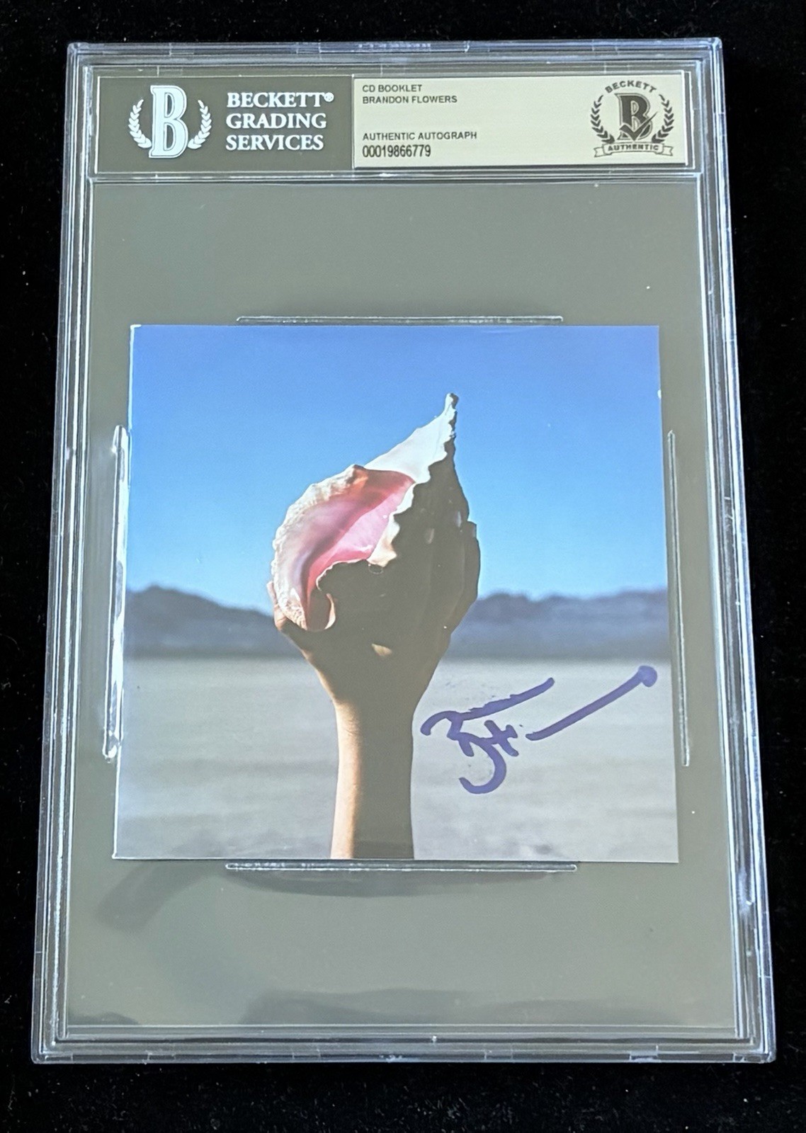 BRANDON FLOWERS SIGNED MR WONDERFUL CD FRAMED THE KILLERS SINGER BAS SLAB AUTO