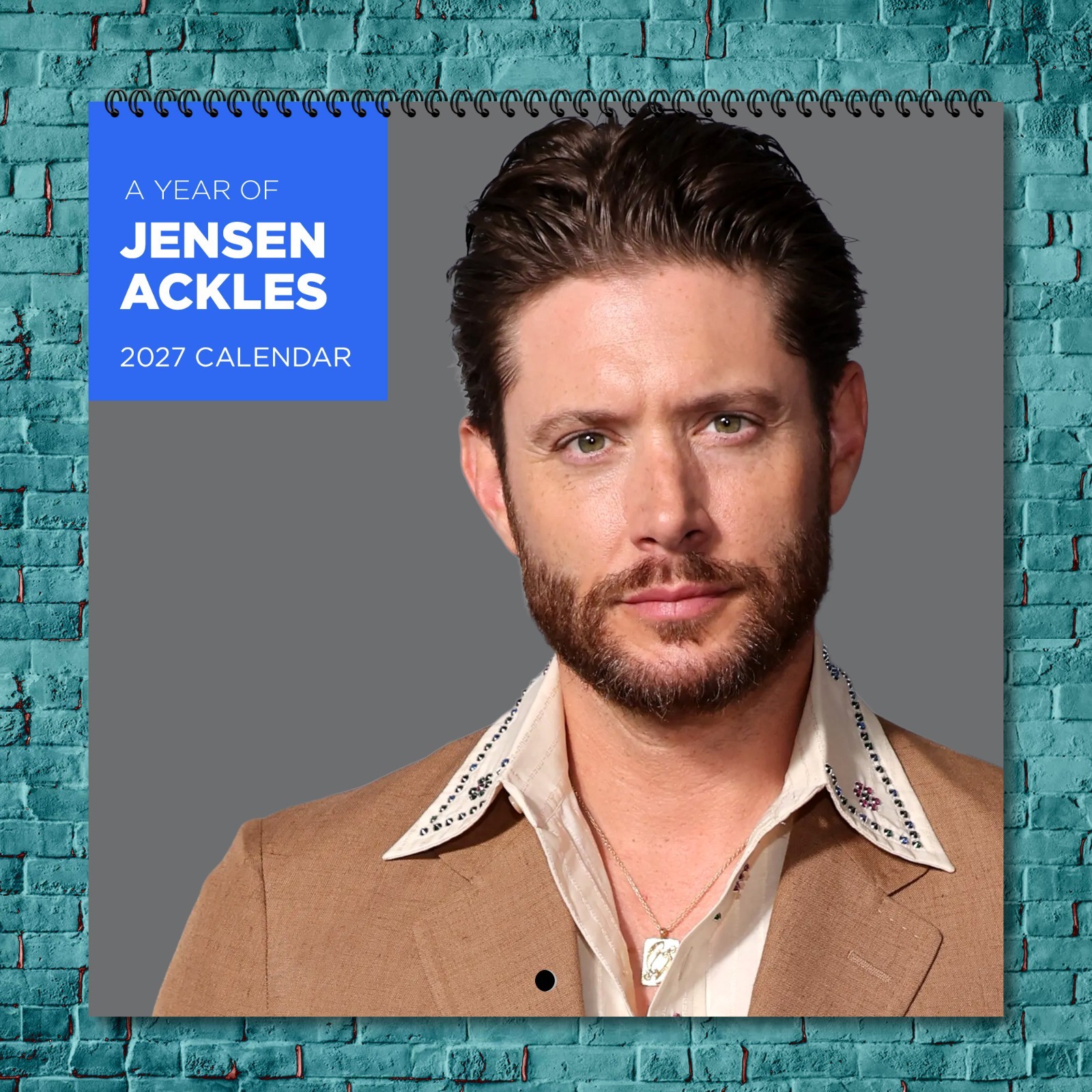 Jensen Ackles 2027 Wall Calendar 12 Month Celebrity Photo Fan Collectible
