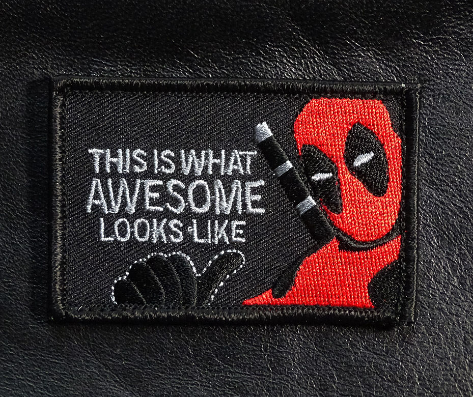 THIS IS WHAT Awesome Looks Like DEADPOOL PATCH (red/blk-DP1)