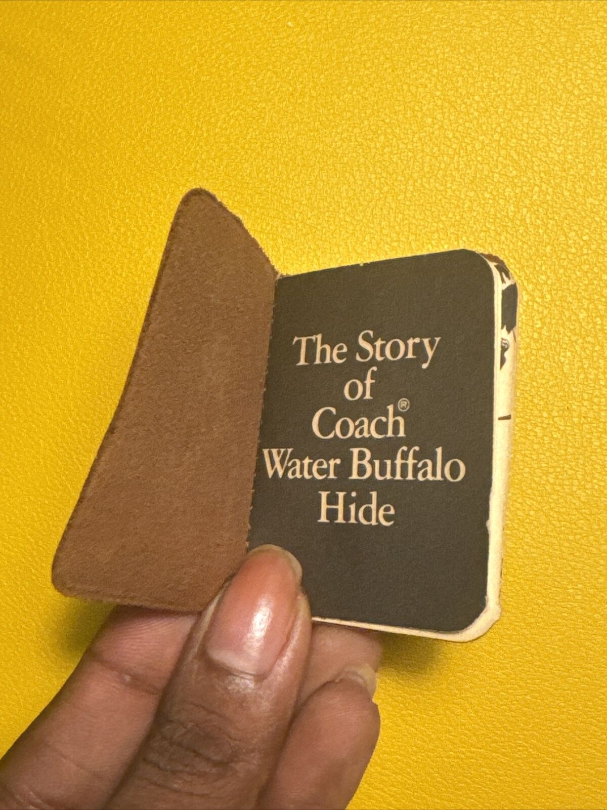 1984 COACH LEATHERWARE THE STORY OF COACH WATER BUFFALO HIDE MINI BOOKLET