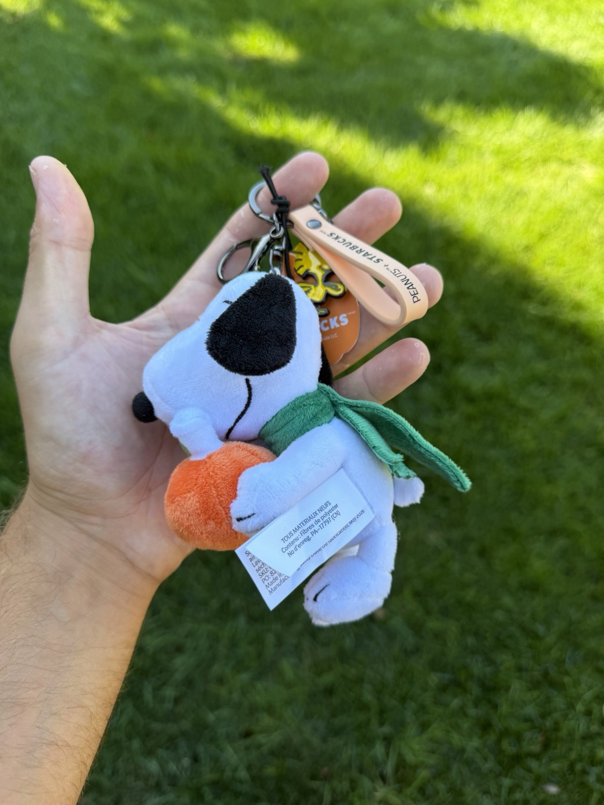 Peanuts x Starbucks Snoopy Bag Charm Keychain Limited Edition