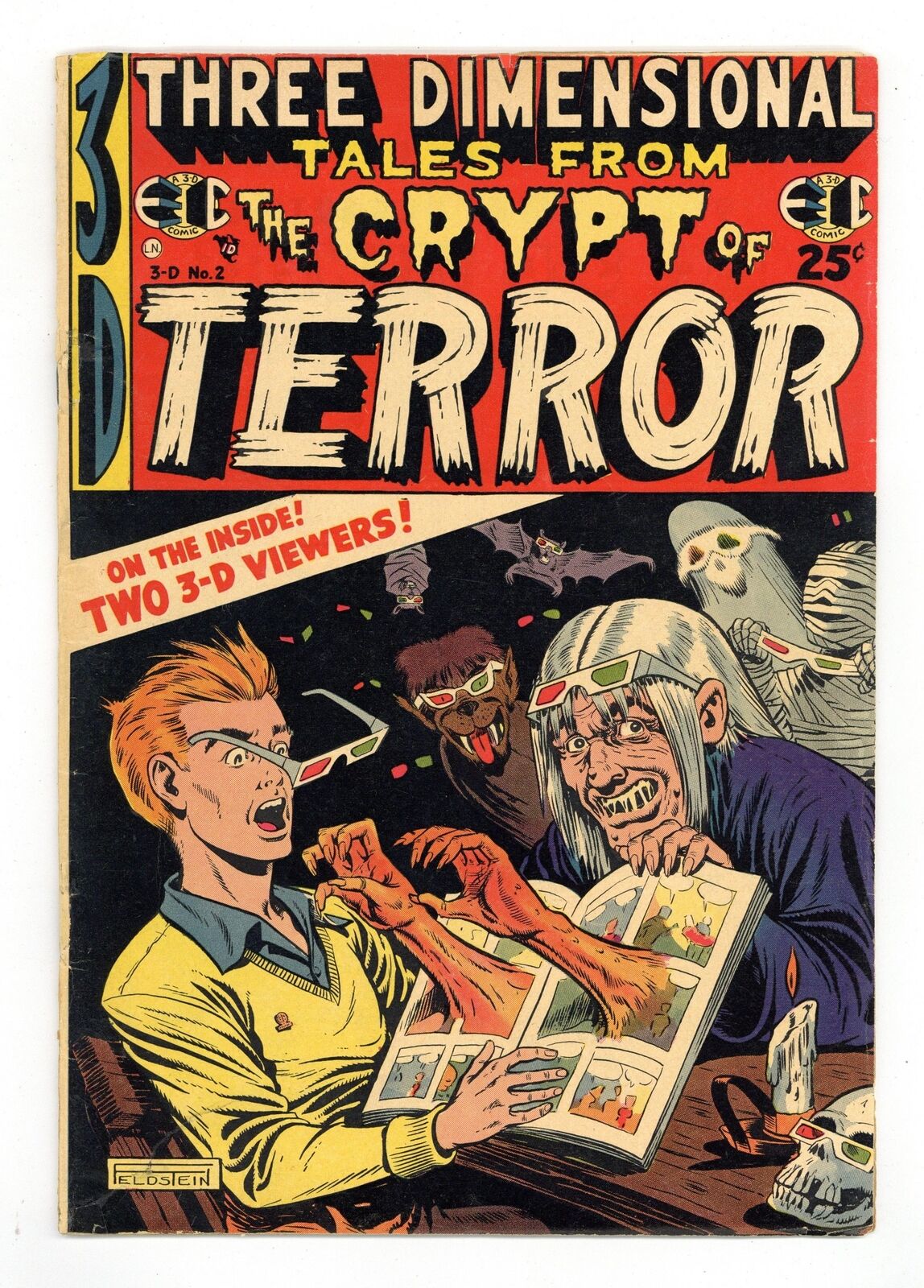 Three Dimensional Tales from the Crypt #2 GD+ 2.5 RESTORED 1954
