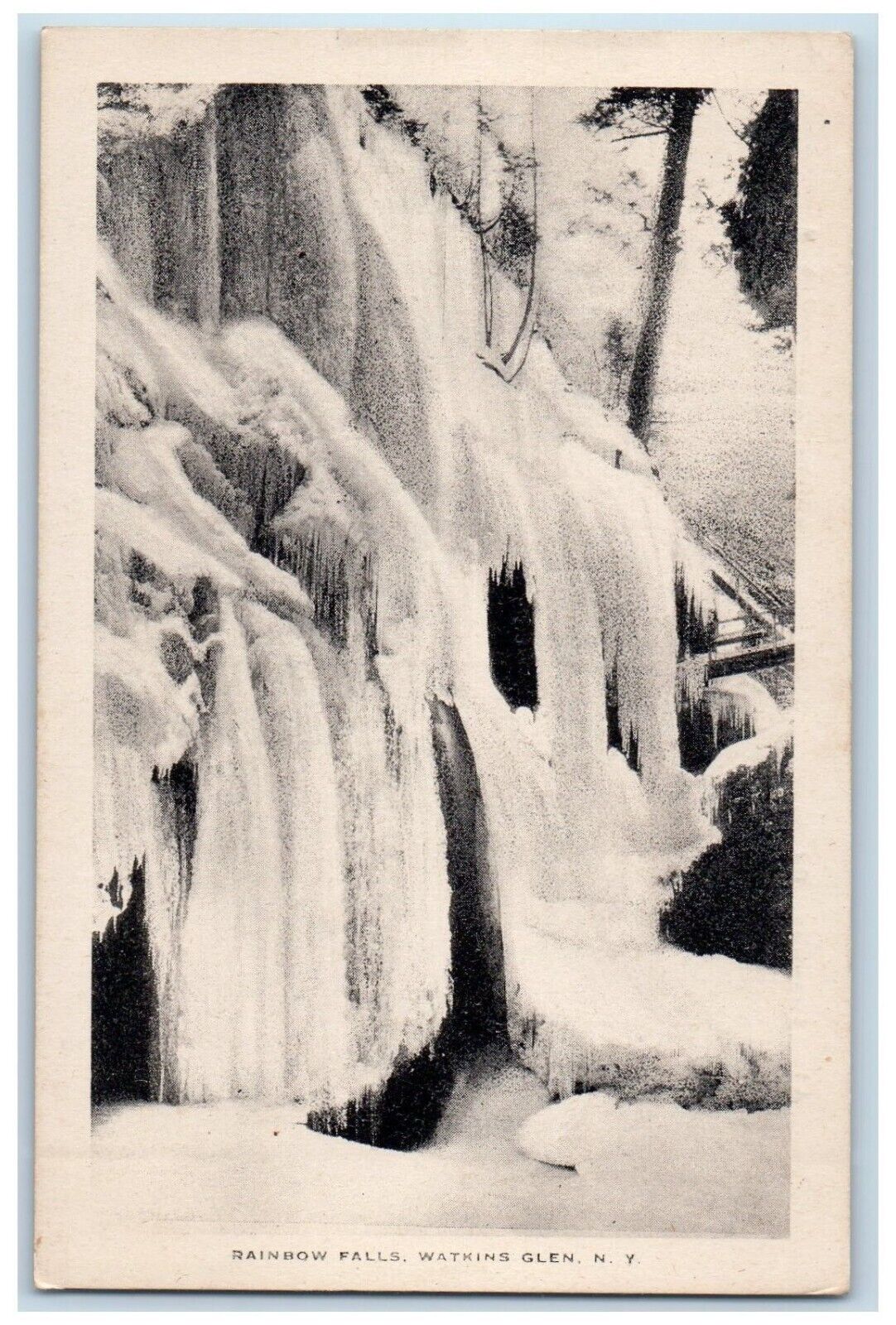 c1930\'s Rainbow Falls Waterfalls Watkins Glen New York NY Vintage Postcard