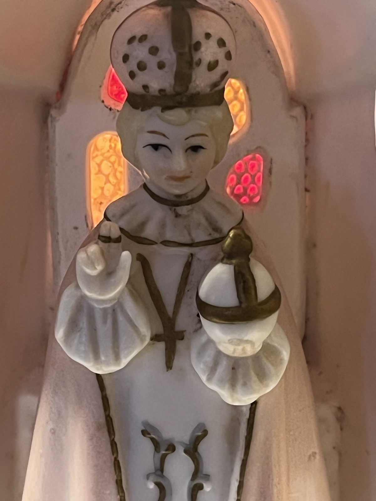 Infant Jesus of Prague Vintage Lenwile Ardalt Light And Music Box