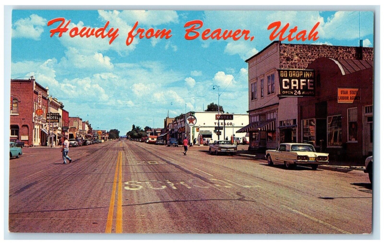 c1960 US Highway Mecca Deer Hunters Store Exterior Building Beaver Utah Postcard