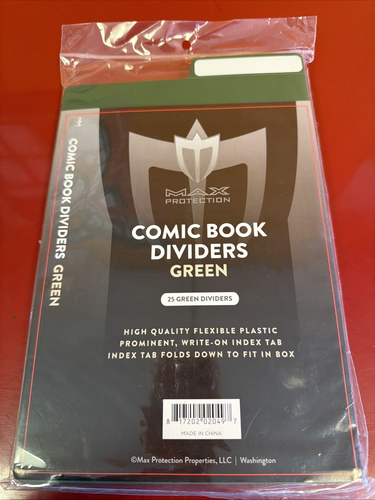 25ct Max Protection Comic Book Dividers with Innovative Flex Fold Tabs, Green 25ct Max Protection Comic Book Dividers with Innovative Flex Fold Tabs, Green