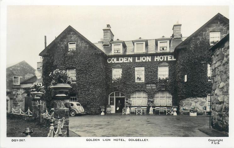 Dolgelley Wales Golden Lion Hotel OLD PHOTO Dolgelley Wales Golden Lion Hotel OLD PHOTO
