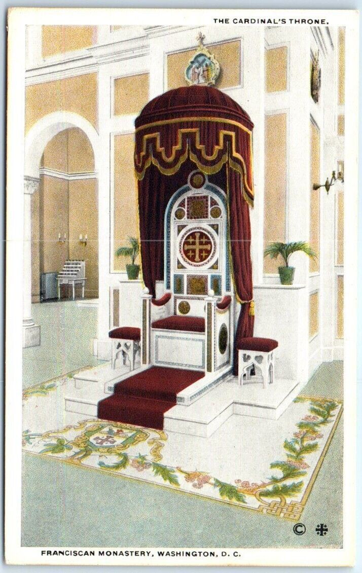 .Postcard - The Cardinal\'s Throne, Franciscan Monastery, Washington, D. C.