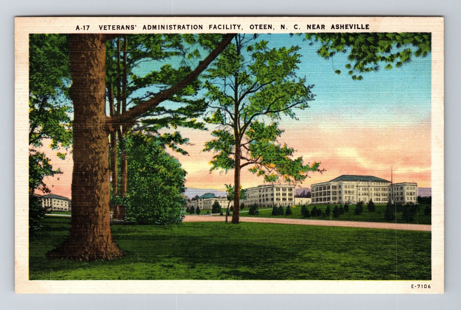 Oteen NC-North Carolina, Veterans Administration Facility Vintage Postcard