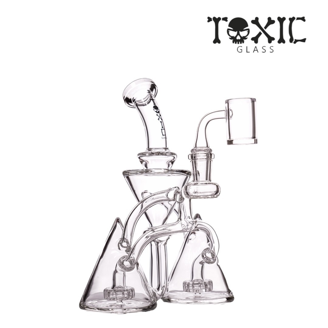 8″ Toxic Twin Reactor Recycler High Quality Glass Double Recycler Tx118