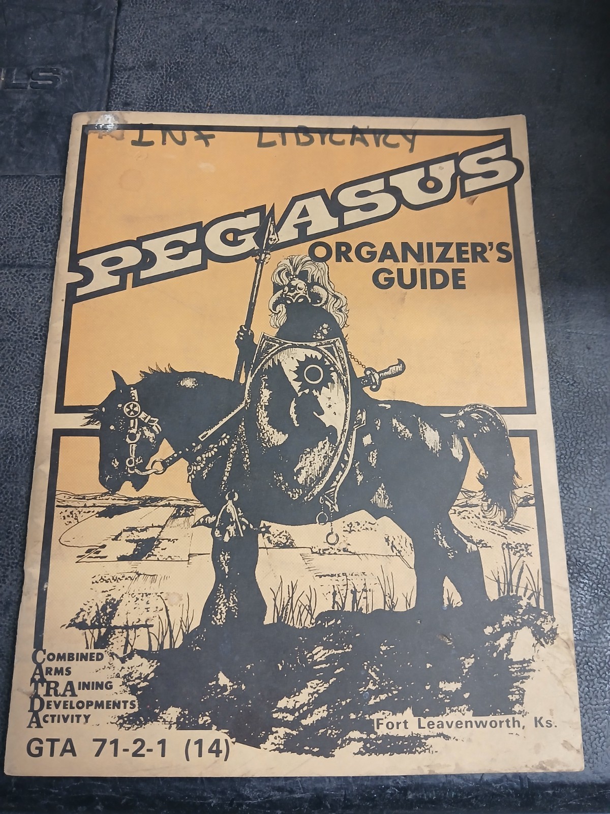 US Army 70s 80s Pegasus Organizers Guide Forth Leavenworth Kansas Rare