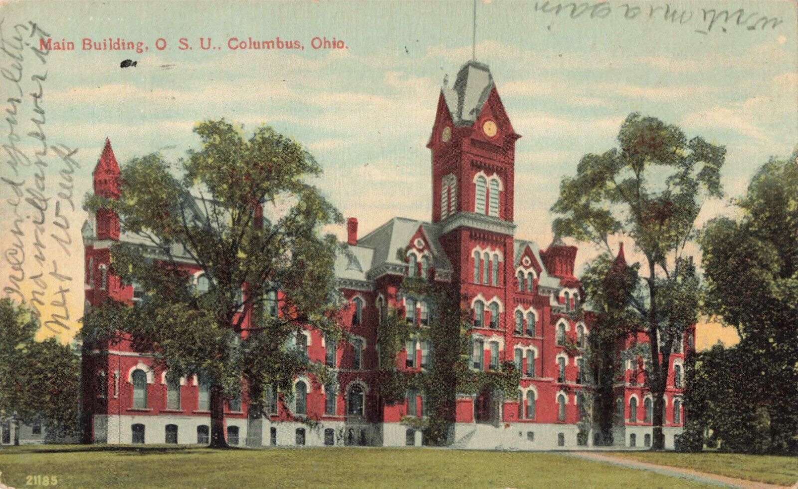 Columbus OH Ohio, Main Building, Ohio State University, Vintage Postcard