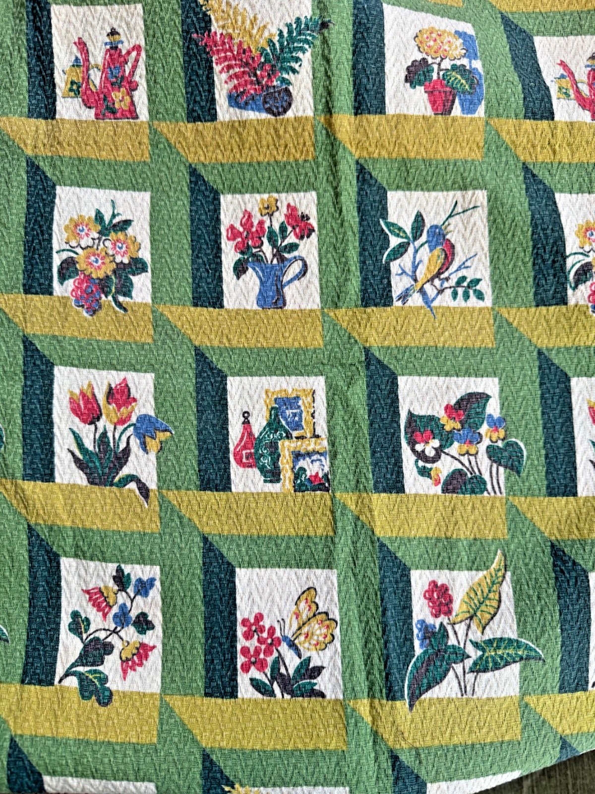 Vintage Mid Century Textured Barkcloth Fabric was a Curtain Panel Vintage Mid Century Textured Barkcloth Fabric was a Curtain Panel