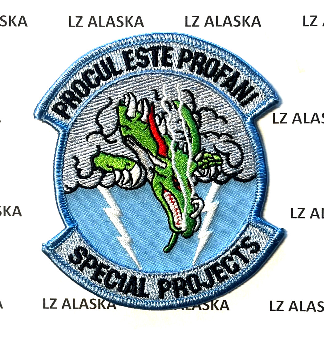 US AIR FORCE 416th FLIGHT TEST SQ SPECIAL PROJECTS PROCUL ESTE PROFANI PATCH AFD