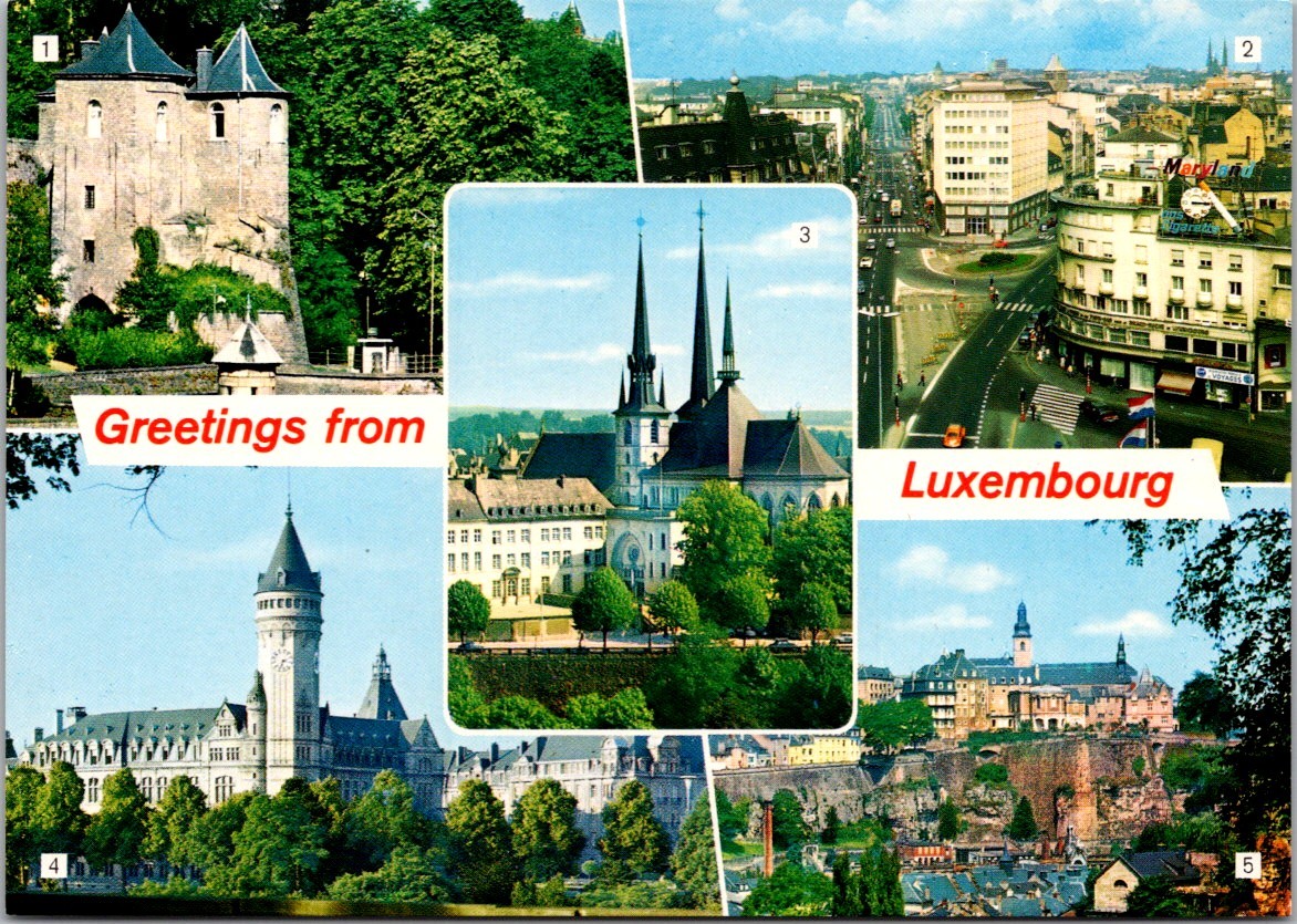 Luxembourg City Luxembourg Scenic Views Continental Postcard C012