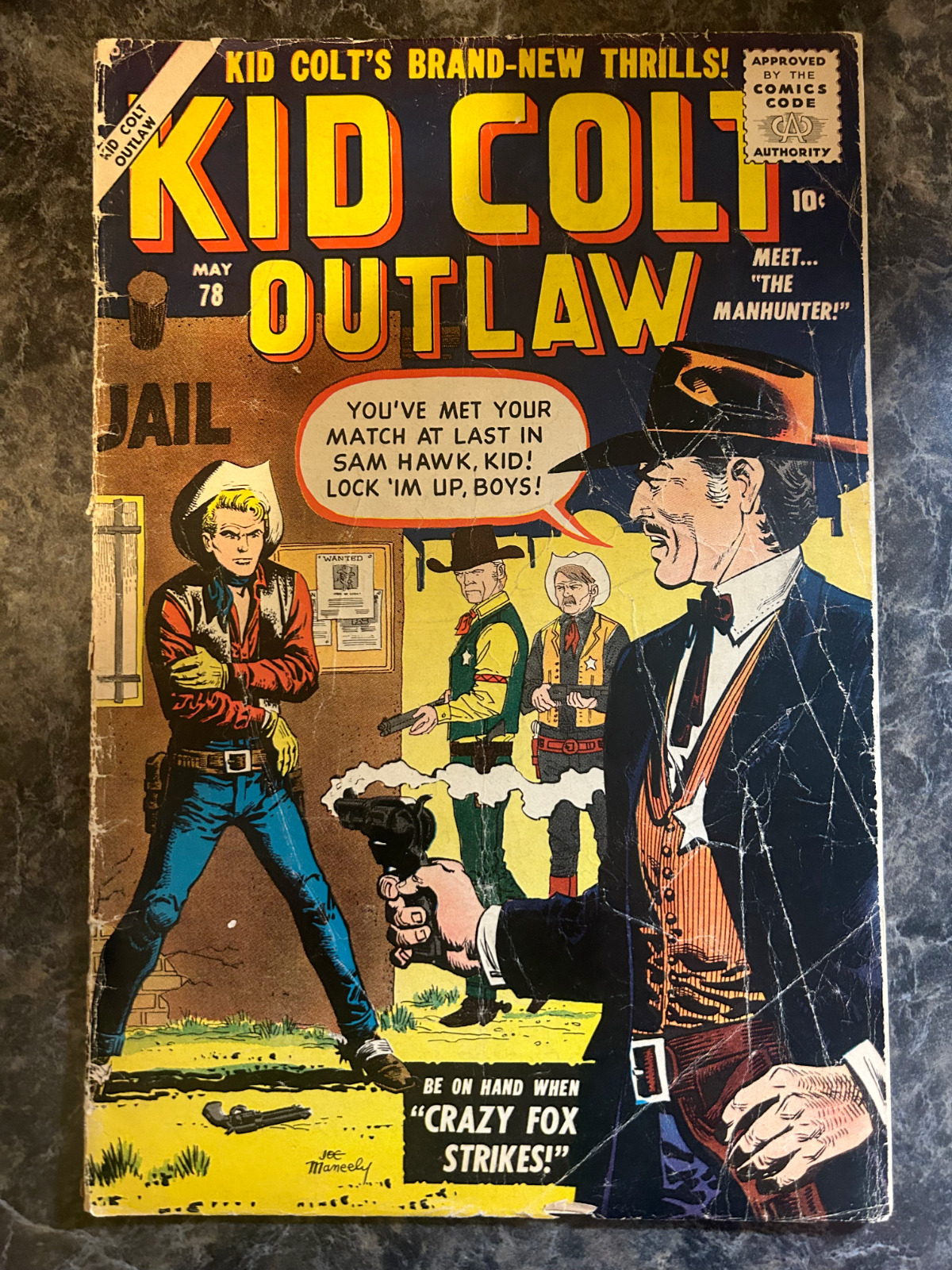 Kid Colt Outlaw Comic Book #78 May, 10 cents, Good Condition