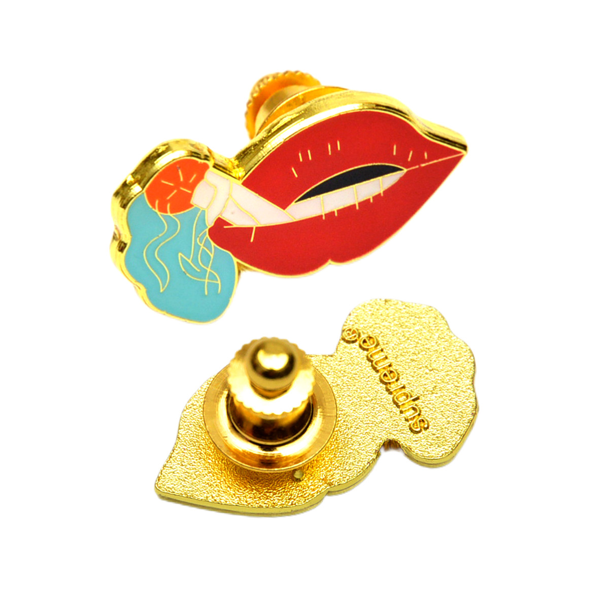 Supreme Smoking Lips Pin SS16
