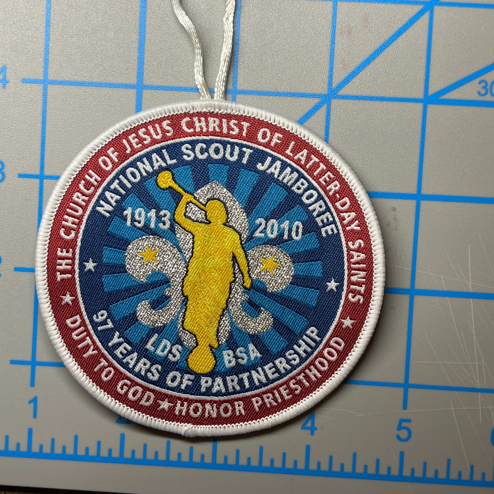 BSA BOY SCOUTS OF AMERICA 1913-2010 97TH ANV LATTER-DAY SAINTS LDS MORMON PATCH BSA BOY SCOUTS OF AMERICA 1913-2010 97TH ANV LATTER-DAY SAINTS LDS MORMON PATCH