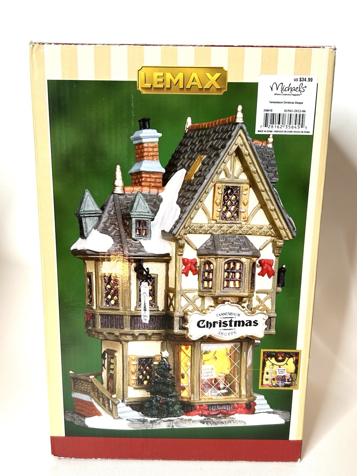Vtg 2003 Lemax Tannenbaum Xmas Shoppe Shop/Lighted Porcelain Village House w/Box Vtg 2003 Lemax Tannenbaum Xmas Shoppe Shop/Lighted Porcelain Village House w/Box