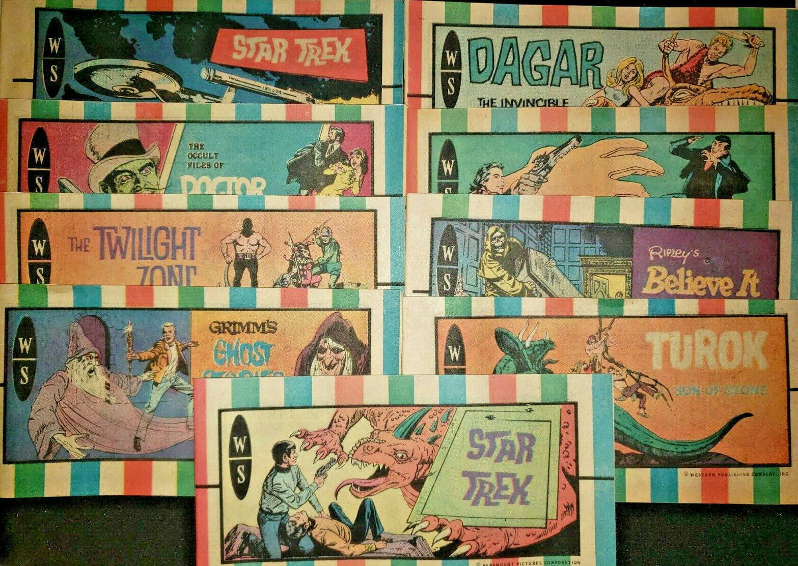Vintage Dan Curtis Old Complete Set of 9 Giveaway Mini Comics New Old Stock