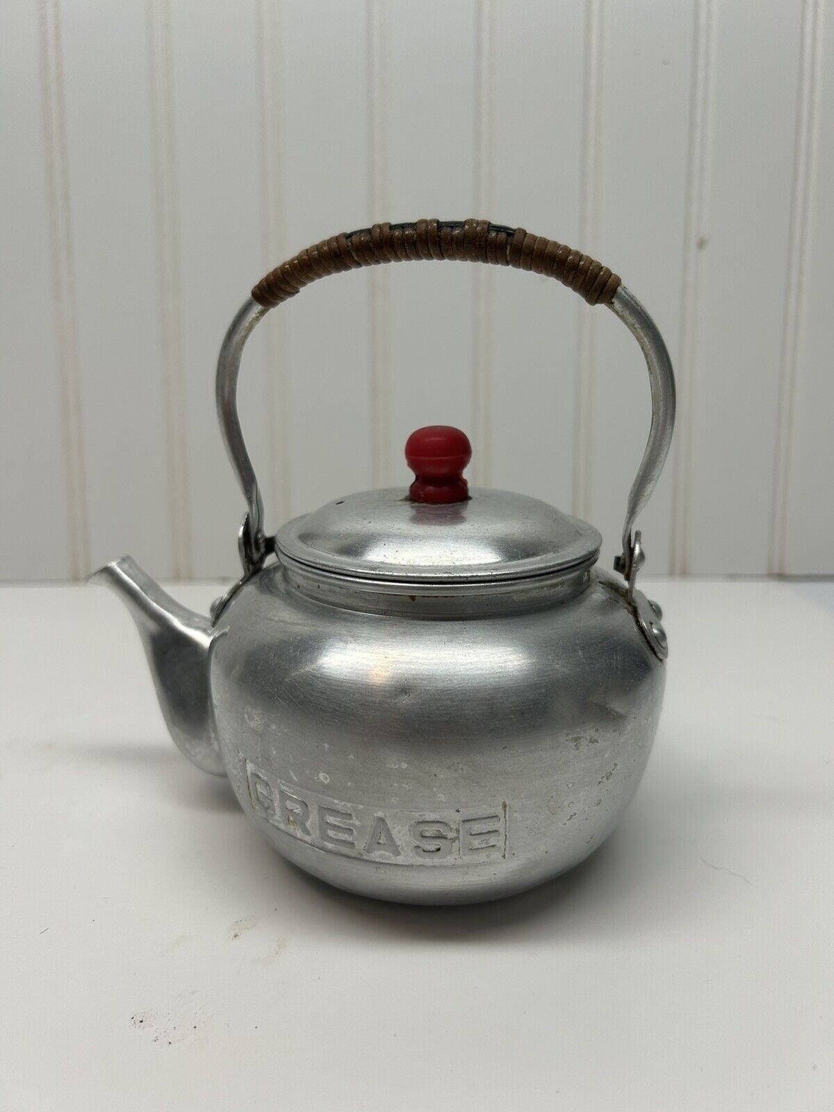 Vintage Small Aluminum Grease Teapot Made In Japan