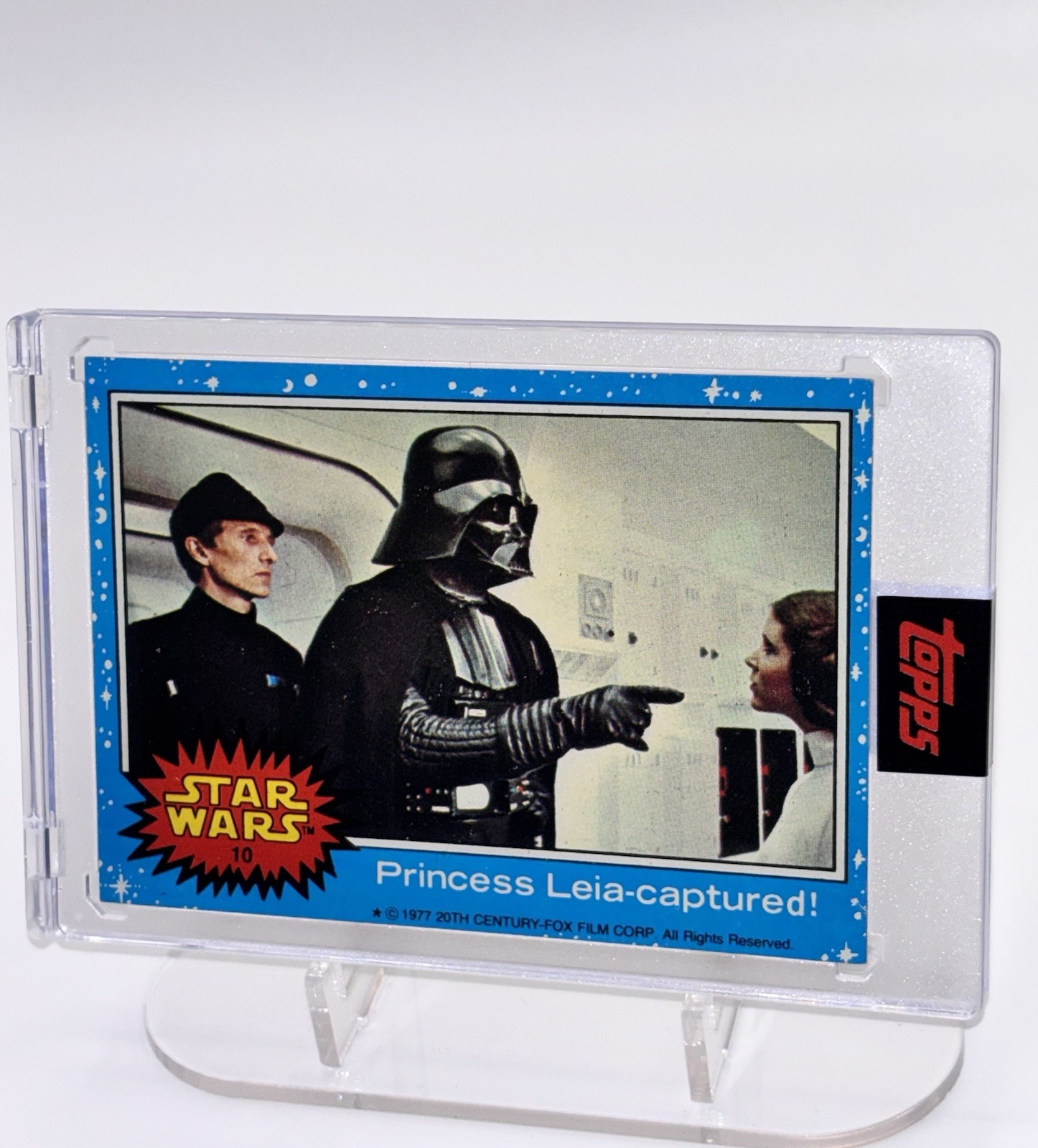 Topps 1977 Star Wars Card #10 Princess Leia Captured / Mag Case n Topps Seal Topps 1977 Star Wars Card #10 Princess Leia Captured / Mag Case n Topps Seal