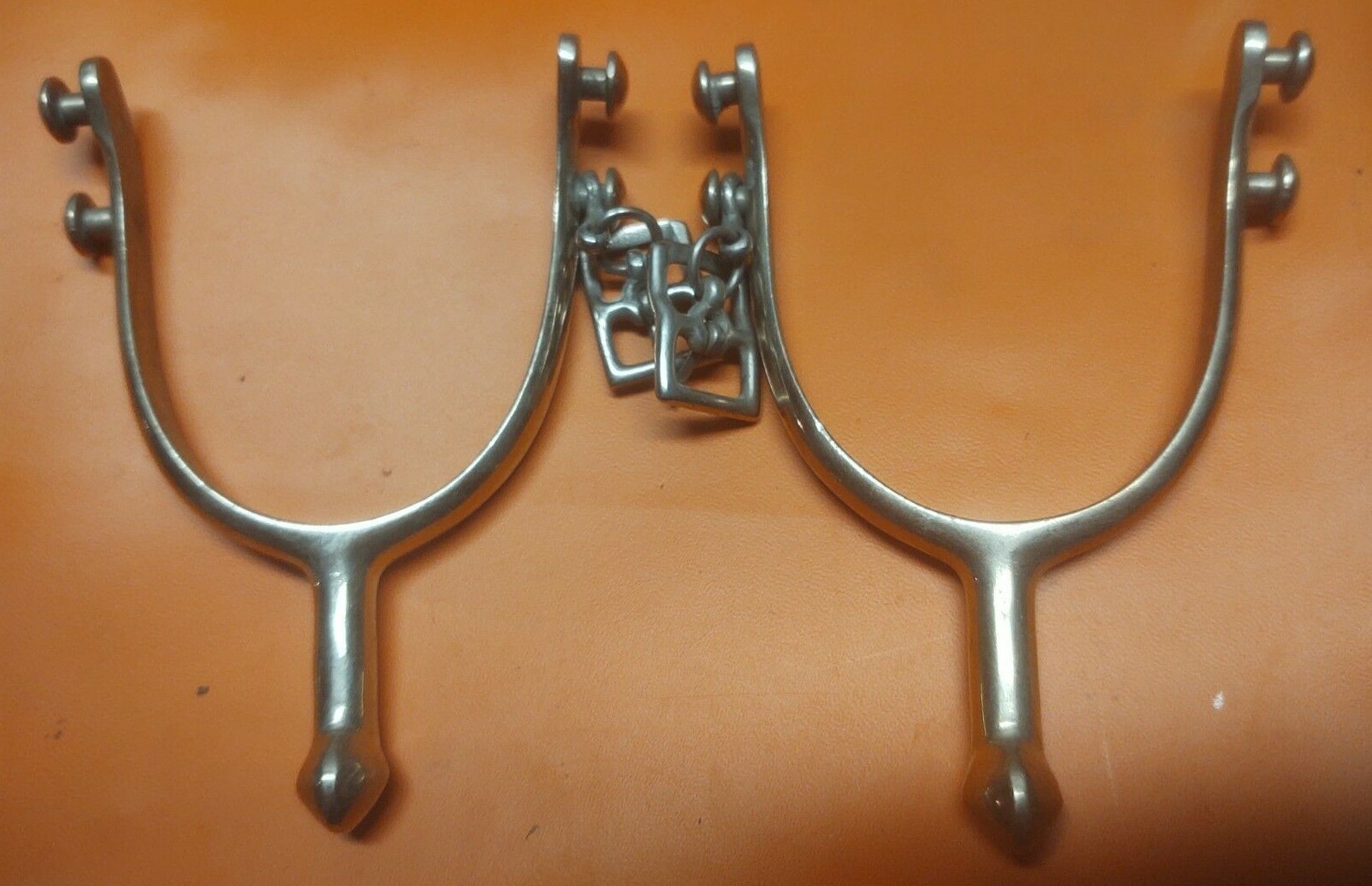 Rare Model 1914 experimental Double Button Cavalry Spurs,August Buermann,Unissue Rare Model 1914 experimental Double Button Cavalry Spurs,August Buermann,Unissue