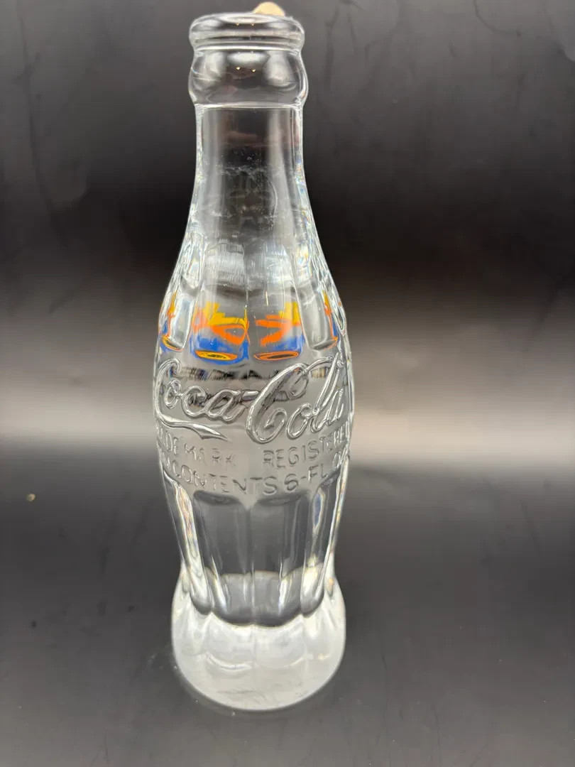 YEAR 2002 US OLYMPICS SOLID 24% LEAD CRYSTAL COCA COLA  BOTTLE Limited Edition