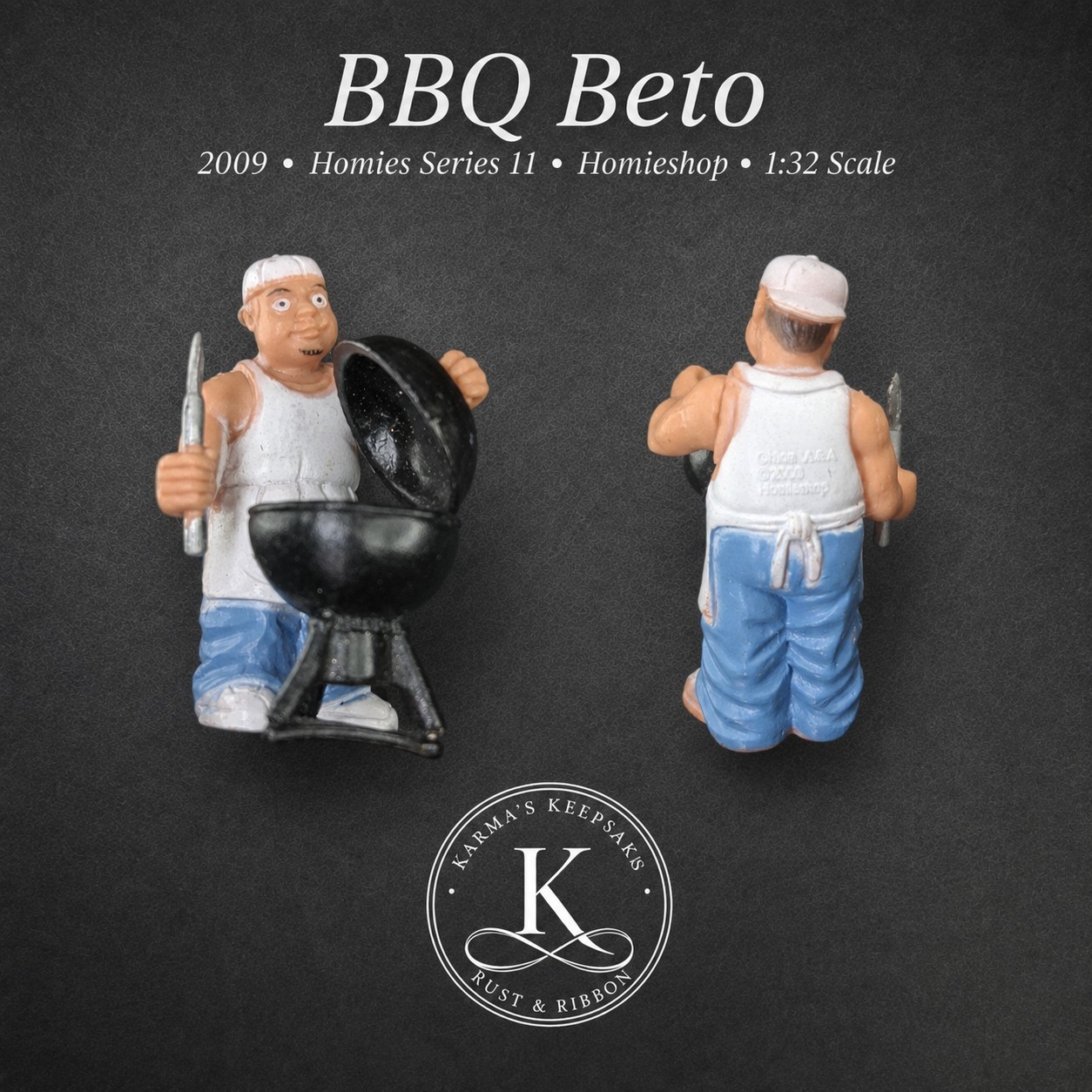 2009 Homies Series 11 BBQ Beto Grill Figure 1:32 Vintage Rare