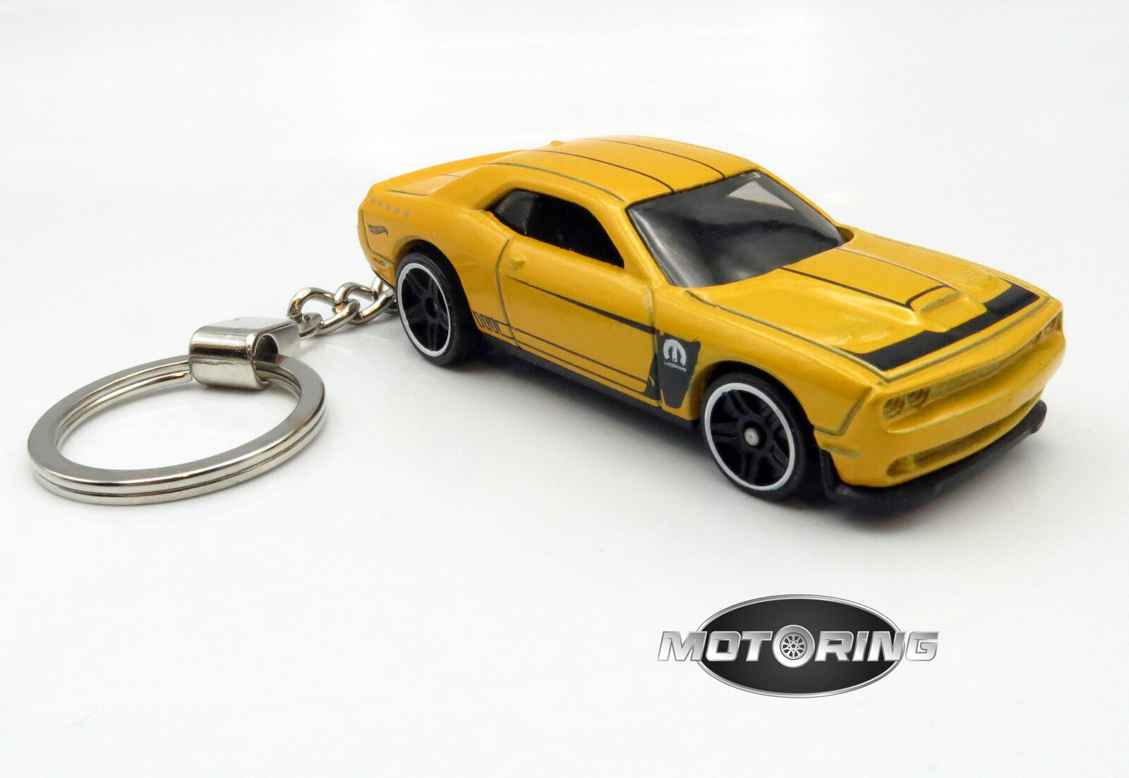 2015 \'15 Dodge Challenger SRT Yellow Car Rare Novelty Keychain 1:64