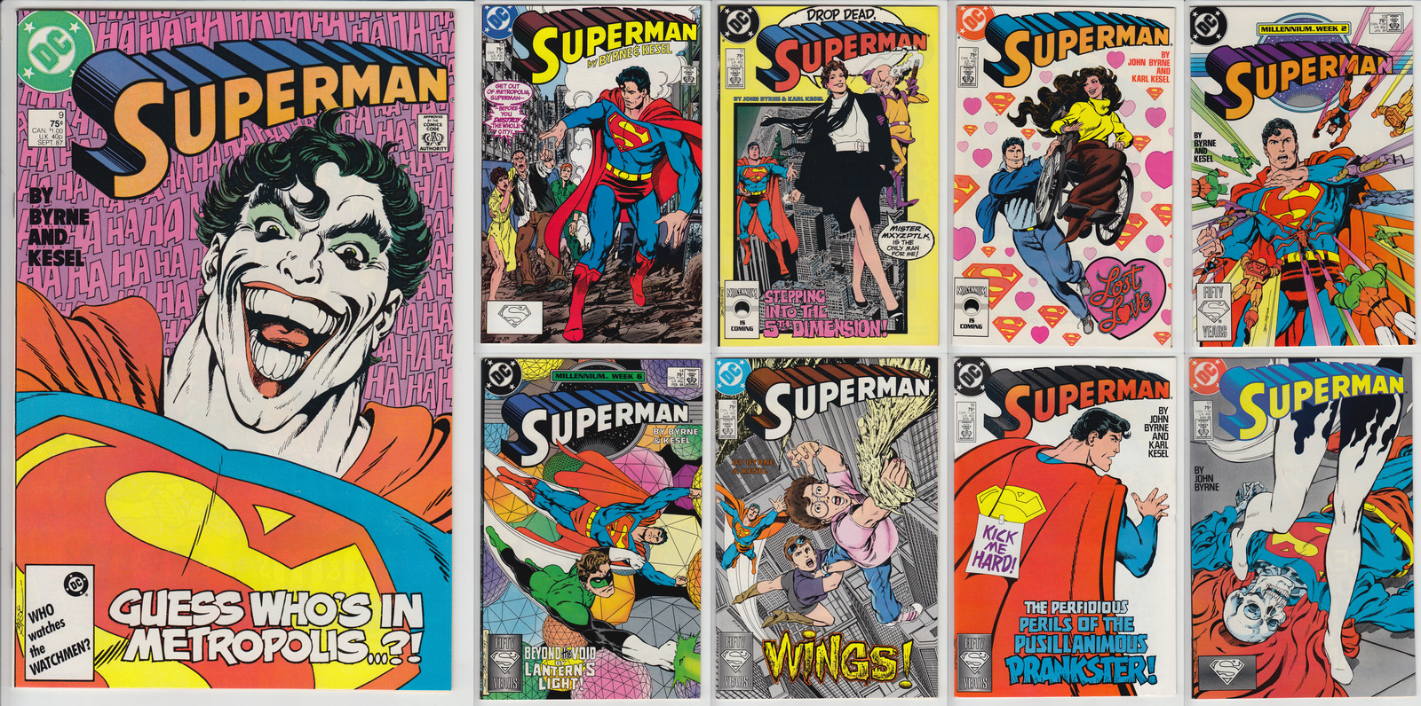 Superman, Vol. 2, Comics Lot (1987-1988) 9-17 DC VF/NM +bags/boards
