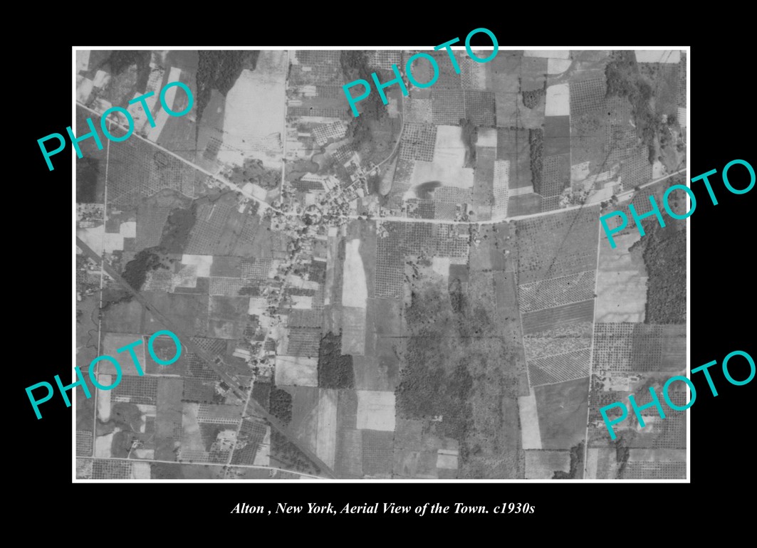 Alton New York Aerial View Of The Town c1930 Old Large Historic Photo