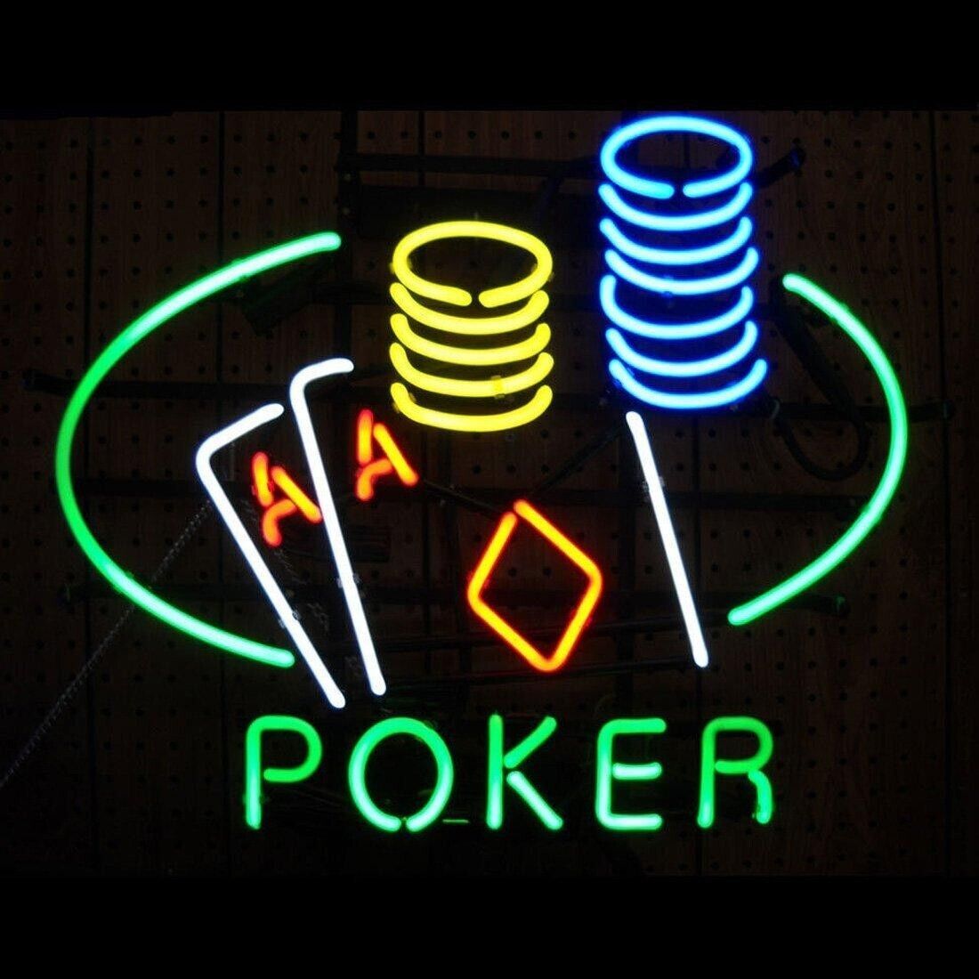 Poker Double Aces Neon Light Sign 17\