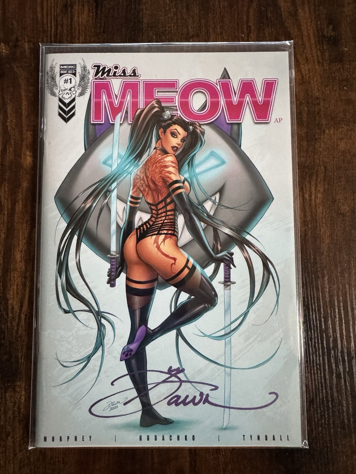 Merc MISS MEOW (2020) #1 Trade Dress Variant Signed By Dawn Mcteigue With COA Merc MISS MEOW (2020) #1 Trade Dress Variant Signed By Dawn Mcteigue With COA