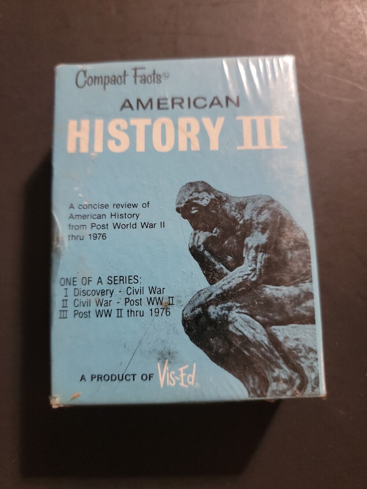 Vintage Vis-Ed Flash Cards Education American History III Compact Facts