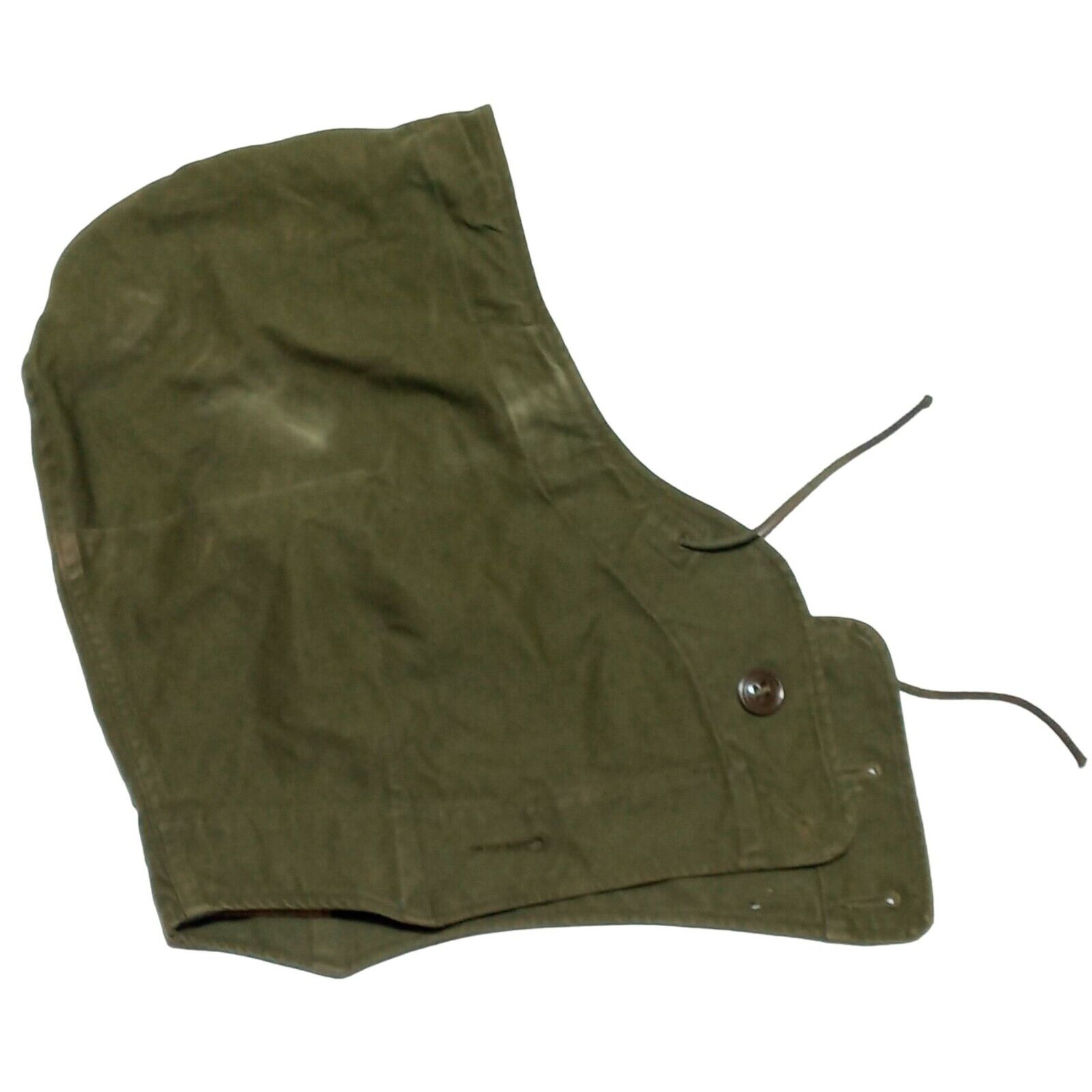 Vintage Military Hood World War II WW2 Army Green Used Medium Collectible