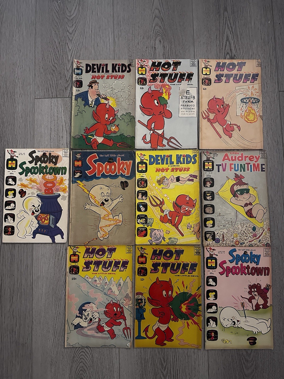 Harvey Comics Hot Stuff Spooky the Tuff Little Ghost Little Audrey Comic Lot