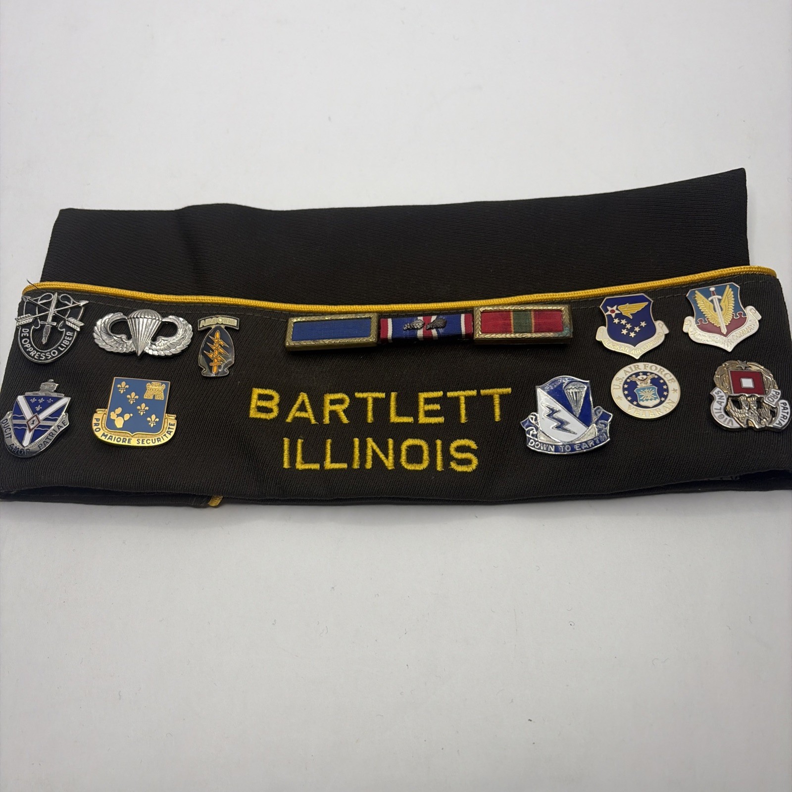Vintage VFW Post Commander Hat Bartlett, Illinois With 20 Pins on Hat VFW 11018