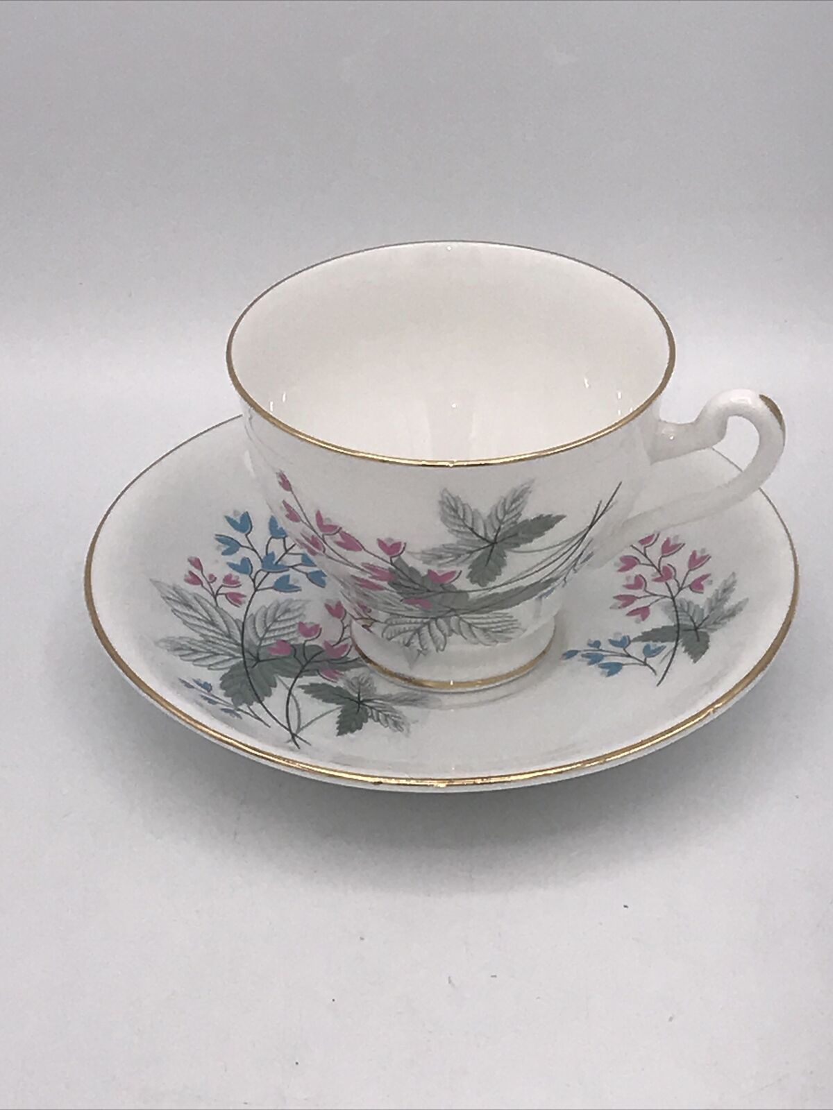 Imperial Fine Bone China England Floral Teacup And Saucer Botanical