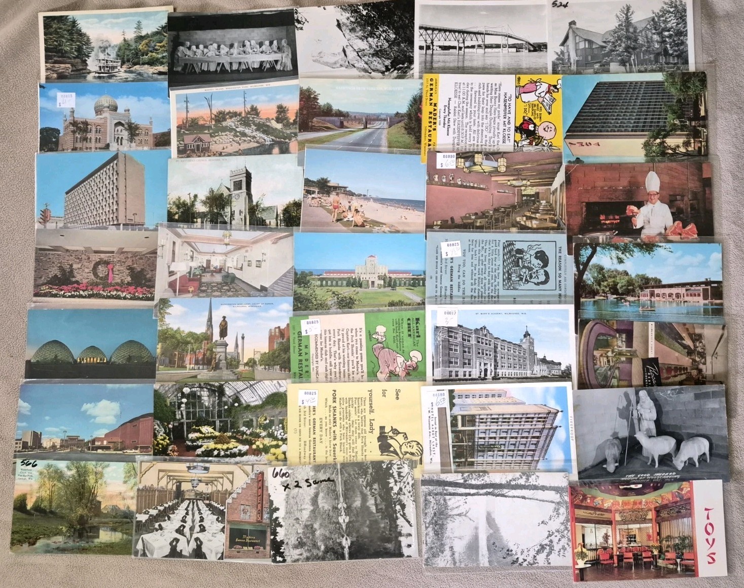 WI WISCONSIN POSTCARD LOT of 35 Cards Unused Unposted WI WISCONSIN POSTCARD LOT of 35 Cards Unused Unposted