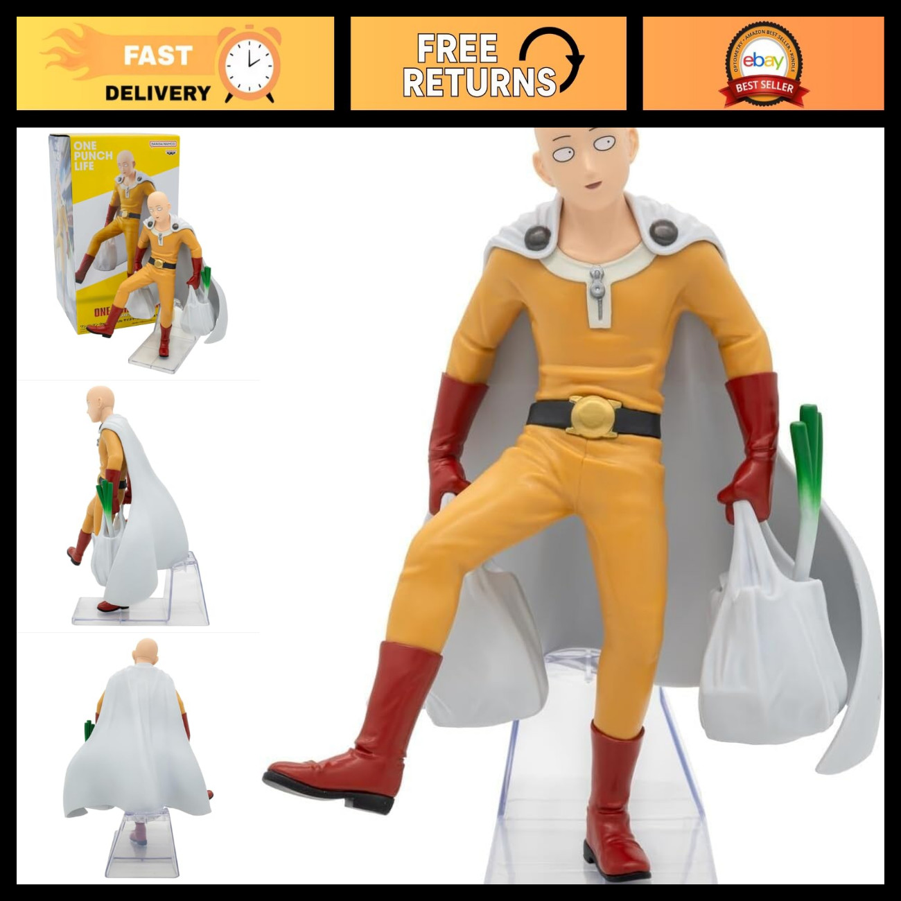 One Punch Man Saitama Figure - Collectible Anime Action Toy, High Quality, Gift