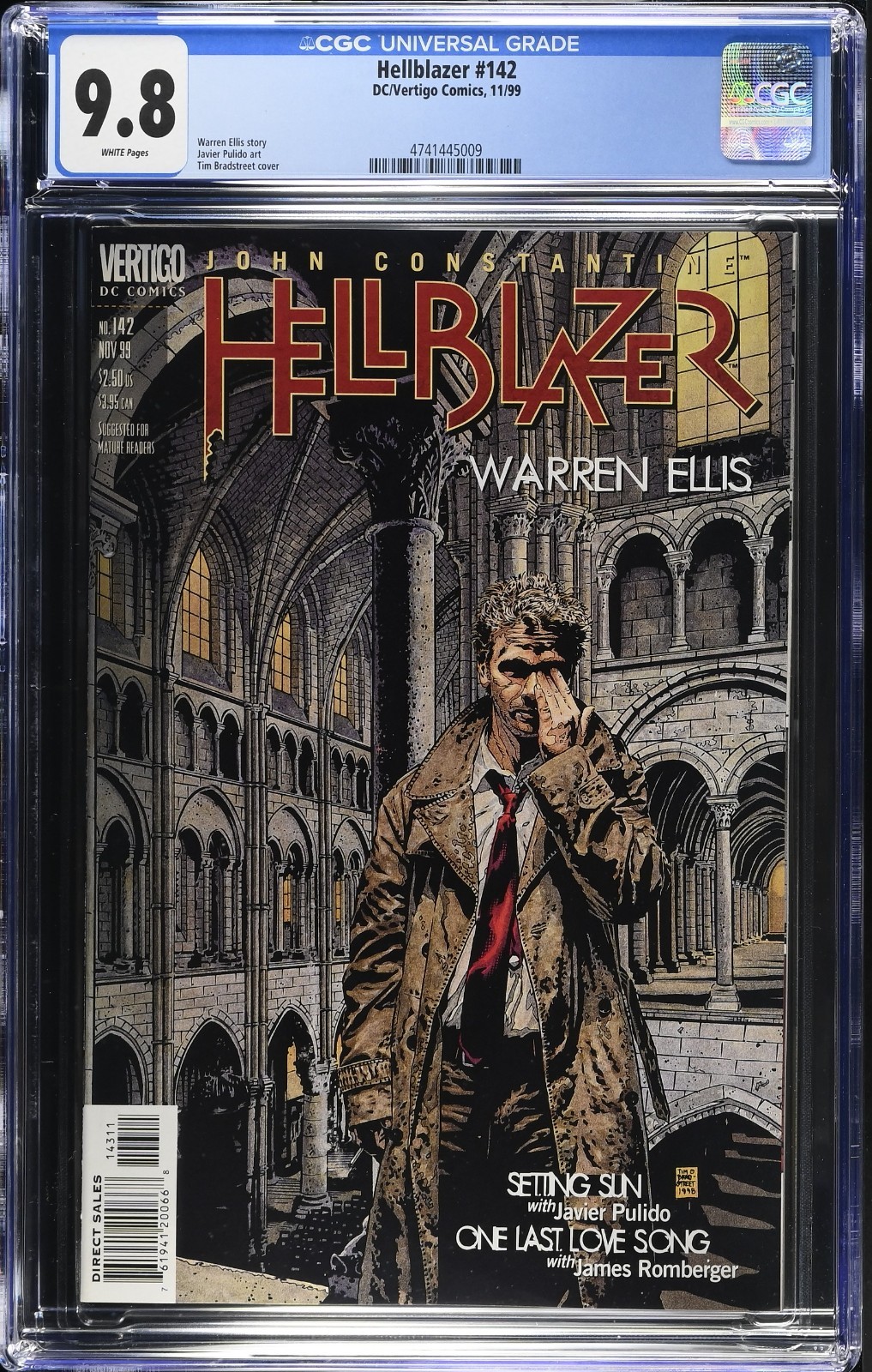 Hellblazer #142 CGC 9.8 WP NM/M DC/Vertigo Comics 1999 Sweet Bradstreet Cover 🔥