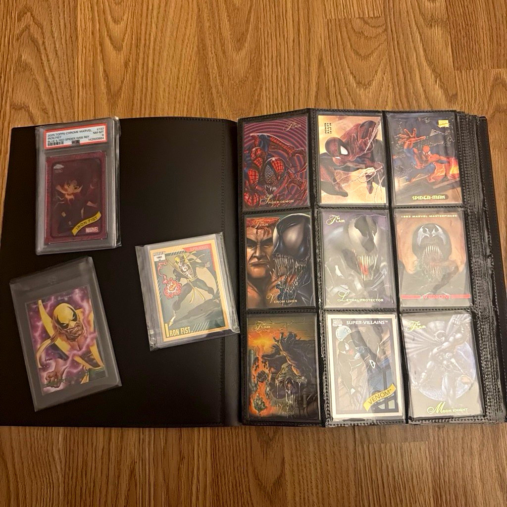 Topps Marvel Trading Card Lot 16 1995 Topps Chrome Masterpieces Flair Pages