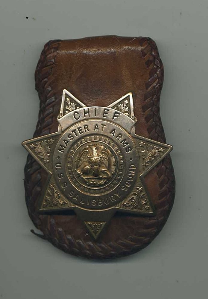 Chief Master At Arms Badge U.S.S. Salisbury Sound Seaplane Tender